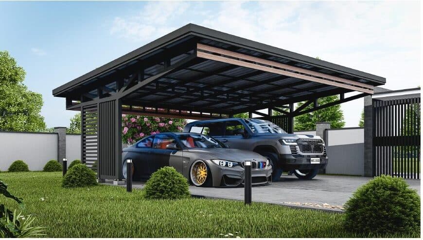 Carport & garden detail