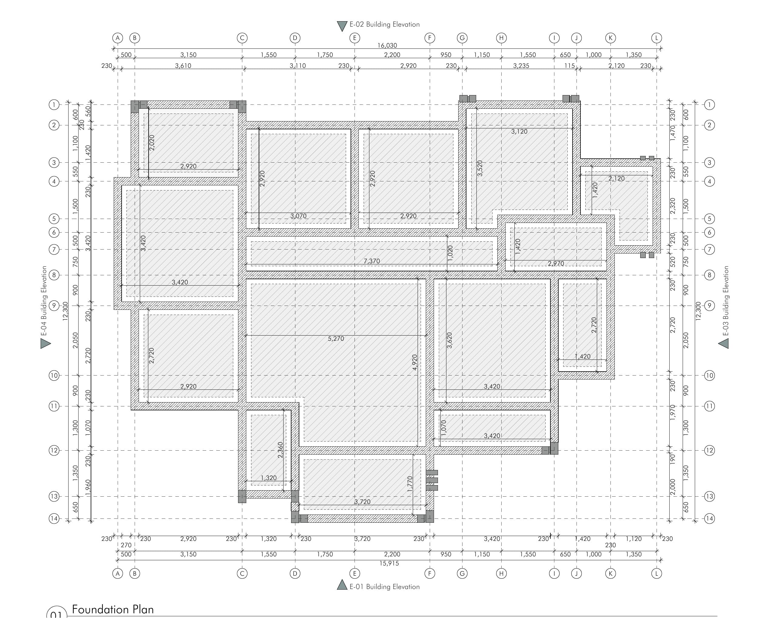 Foundation plan · 1:100 @ A3