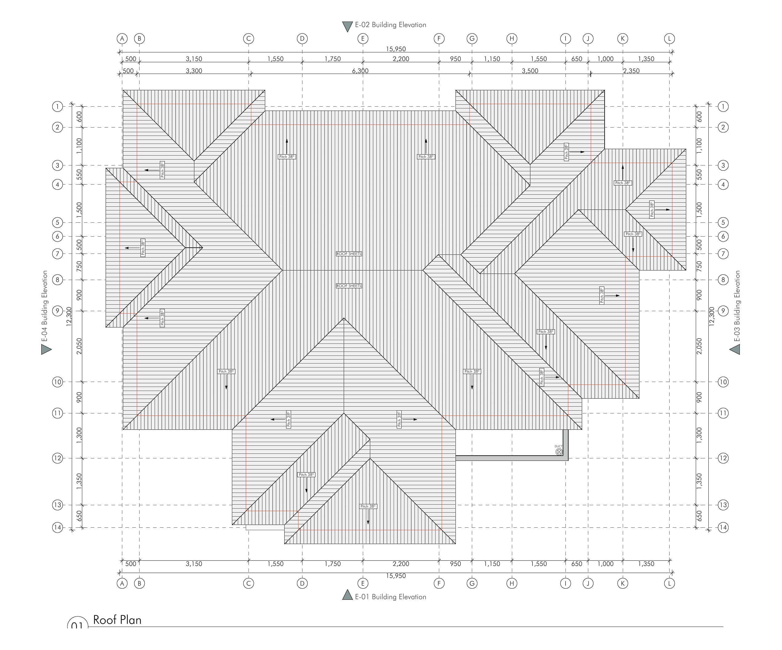 Roof plan · 1:100 @ A3